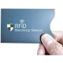 WeTest RFID Sleeves Credit Card Sleeve – Credit Card Protector Sleeves Blocks Credit Cards Transfer of Data Protecting Against Thieves Electronic Pickpocketing – 10 PCS Blue