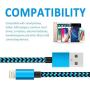 WUYA iPhone Charger MFi Certified 5 Pack - 6FT Lightning Cable Nylon Woven High Speed Data Sync Cord Compatible iPhone 12 11 Pro Max X 8 7 6S Plus SE - Color