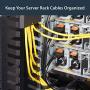 StarTech.com Vertical Cable Organizer with Finger Ducts - Vertical Cable Management Panel - Rack-Mount Cable Raceway - 0U - 6 ft. (CMVER40UF), Black