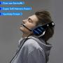 Gaming headser for PS4 Xbox one, Beexcellent Newest Deep Bass Stereo Sound Over Ear Headphone with Noise Isolation LED Light for PC Laptop Tablet Mac (Blue)