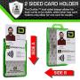 ID Stronghold - RFID Blocking Secure Badge Holder - Duolite 2 Card ID Holder - Poly Carbonate - Heavy Duty Hard Plastic ID Badge Holder - USA Molded and Assembled - FIPS 201 Approved - Green
