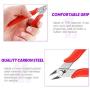 Swpeet 5Pack Precision Electronic Wire Flush Cutters Kit, 5 Inch Micro Shear Wire Cutters Wire Cutting Pliers Side Cutters Pliers Electronic Cutting Pliers Side Cutting Pliers for Cutting Needs