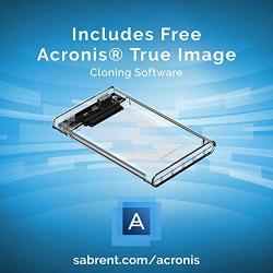 SABRENT 2.5-Inch SATA to USB 3.0 Tool-Free Clear External Hard Drive Enclosure [Optimized for SSD, Supports UASP SATA III] (EC-OCUB)