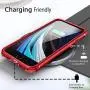 iPhone 6S Case, iPhone 6 Case with [ Screen Protector Tempered Glass x2Pack] SUPBEC Protective Phone Cover with Silicone PC+TPU Shockproof Rubber Heavy Duty Case for iPhone6 / iPhone6S-Clear Red