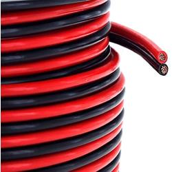 GS Power 100% Copper 12 AWG (American Wire Gauge) 100 Feet Flexible Stranded Red/Black 2 Conductor Bonded Zip Cord for Car Audio Amplifier 12V Automotive Dash Harness LED Light Wiring
