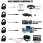 NUBWO U3 3.5mm Gaming Headset for PC, PS4, PS5, Laptop, Xbox One, Mac, iPad, Nintendo Switch Games, Computer Game Gamer Over Ear Flexible Microphone Volume Control with Mic - Black