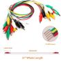 KAIWEETS 30PCS Alligator Clips with Wires Test Leads Set Soldered Current Probe Wires for Circuit Connection/Electrical Testing, Suitable for Experiments/Fluke/AstroAI/Etekcity/Crenova (30 PCS)