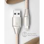 iPhone Charger Xcentz 3ft 2 Pack, MFi Certified Lightning Cable, High-Speed iPhone Charger Cable Durable Braided Charging Cord for iPhone 11/X/XS/XR/XS Max/8/7/7 Plus/6/5s, iPad Mini/Air, Gold