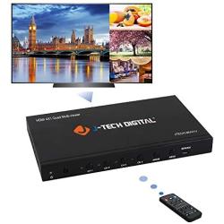 J-Tech Digital HDMI Multi-Viewer Quad 4x1 Seamless Switch 1080p Switcher w/5 Display Modes & VGA Loop Out [JTECH-MV41V]
