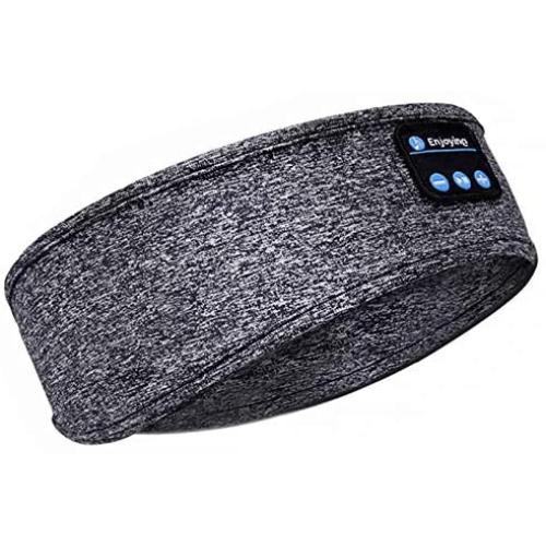 Sleep Headphones Bluetooth Headband,Upgrage Soft Sleeping Wireless Music Sport Headbands, Long Time Play Sleeping Headsets with Built in Speakers Perfect for Workout, Running, Yoga (Gray)