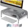NEATERIZE Monitor Stand for Desk - Metal Monitor Stand Riser and Laptop Desk Stand with Organizer - Desktop Computer Stand and Monitor Riser Stand for Desk with Drawer - Improves Airflow - (Gray) NEATERIZE Monitor Stand for Desk - Metal Monitor Stand Riser and Laptop Desk Stand with Organizer - Desktop Computer Stand and Monitor Riser Stand for Desk with Drawer - Improves Airflow - (Gray)