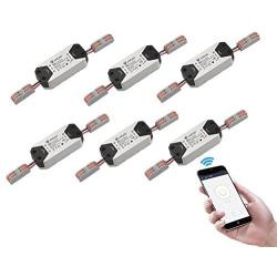 eMylo WiFi Relay Switch Wireless Light Remote Control Module For Smart Home Automation Compatible with Alexa DIY 6 Packs