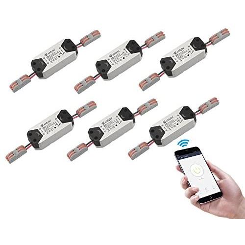 eMylo WiFi Relay Switch Wireless Light Remote Control Module For Smart Home Automation Compatible with Alexa DIY 6 Packs