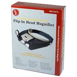 SE Illuminated Dual Lens Flip-In Head Magnifier - MH1047L