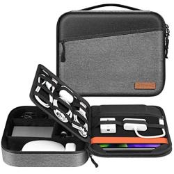 Electronic Organizer Bag, FINPAC Portable Accessories Storage for Cable/Cord/Charger/Phone/USB/SD Card, Portfolio Tablet Sleeve Carrying Case for iPad Pro 11 in/10.2'' New iPad/10.5'' iPad Air/9.7'' iPad