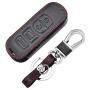 WFMJ Black Leather For Mazda 3 5 6 CX-7 CX-9 MX-5 Miata 4 Buttons Remote Smart Key Chain Cover Case Fob