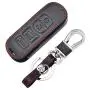 WFMJ Black Leather For Mazda 3 5 6 CX-7 CX-9 MX-5 Miata 4 Buttons Remote Smart Key Chain Cover Case Fob