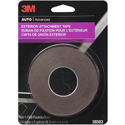 3M Exterior Attachment Tape, Ideal for Moldings, Emblems and Trim, 1/4 in width x 5 yards in length, 1 roll