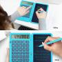 Basic Calculator Notepad with 6.5 Inch LCD Writing Tablet, Rechargeable, Lock Button and E-Pen,12 Digit Display, Also Inkless Drawing/Memo Pads/Planning Boards, Hand-held for Daily and Basic Office