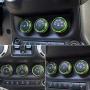 Danti 3pcs Audio Air Conditioning Button Cover Decoration Twist Switch Ring Trim for Jeep Wrangler JK JKU Patriot Liberty 2011-2018 Dodge Challenger 2008-2014 (Green)