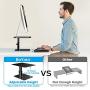 BoYata Monitor Riser Stand, Adjustable Height Metal Desktop Stand Storage Organizer Compatible with TV, PC, Laptop, Computer, iMac, and All Screen Display-Black