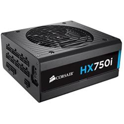 CORSAIR HXi Series, HX750i, 750 Watt, 80+ Platinum Certified, Fully Modular - Digital Power Supply
