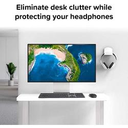 TotalMount for Headphones – Will Not Damage Your Wall with Screws or Permanent Adhesive (Premium White – Two Pack)
