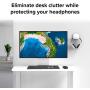 TotalMount for Headphones – Will Not Damage Your Wall with Screws or Permanent Adhesive (Premium White – Two Pack)