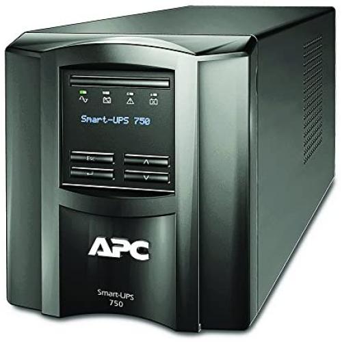 APC 750VA Smart UPS with SmartConnect, SMT750C Sinewave UPS Battery Backup, AVR, 120V, Line Interactive Uninterruptible Power Supply Black