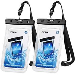 Mpow 097 Universal Waterproof Case, IPX8 Waterproof Phone Pouch Dry Bag Compatible for iPhone 12/12 Pro Max/11/11 Pro/SE/Xs Max/XR/8P/7 Galaxy up to 7'', Phone Pouch for Beach Kayaking Travel (2 Pack)