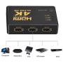 HDMI Switch 4k,GANA Intelligent 3-Port HDMI Switcher,Splitter, Supports 4K, Full HD1080p, 3D with IR Remote