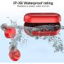 TOZO T12 Wireless Earbuds Bluetooth Headphones Premium Fidelity Sound Quality Wireless Charging Case Digital LED Intelligence Display IPX8 Waterproof Earphones Built-in Mic Headset for Sport Red