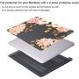 iCasso MacBook Air 13 Inch Case 2020 2019 2018 Release A2337M1/ A2179/A1932 with Retina Display Touch ID, Hard Plastic Shell Case and Keyboard Cover Compatible MacBook Air 13-Black Watercolor Rose
