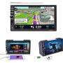 Car Stereo,LSLYA 7-inch Double DIN HD Touch Screen, Bluetooth, GPS Navigation System, FM/AM/RDS, Support for Backup Camera & Steering Wheel Control