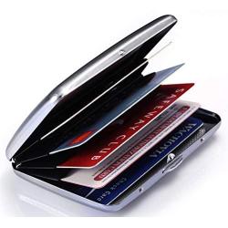 RFID Blocking Credit Card Holder/Protector - Best Metal/Stainless Steel Travel Wallet/Case for Men & Women