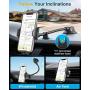 VANMASS Upgraded Car Phone Mount 4.0,【Durable Plating】 Gooseneck Long Arm Cell Phone Holder for Car Truck, Dash/Windshield/Air Vent, Strong Suction Anti-Shake Stabilizer Compatible All Phones/Cases