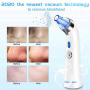 Blackhead Remover Vacuum - June Julien Facial Pore Cleanser Electric Acne Comedone Extractor Kit USB Rechargeable Blackhead Suction Tool with LED Display for Facial Skin(Blue)