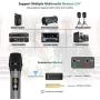 Wireless Microphone, UHF Wireless Dual Handheld Dynamic Mic System Set with Rechargeable Receiver, 160ft Range, 6.35mm(1/4) Plug, for Karaoke, Voice Amplifier, PA System, Singing Machine, Church
