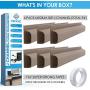 Updated 94'' J Channel Cable Raceway - Desk Cord Organizer - Computer Cable Management Under Desk with 196'' Mounting Tape - 6 Count Desk Cable Tray for Office, Home (6X 15.7 Each, Medium, Brown)