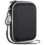 Lacdo Hard Drive Carrying Case for Western Digital WD My Passport Ultra WD Elements SE WD P10 Game Drive Portable External Hard Drive 1TB 2TB 3TB 4TB 5TB USB 3.0 2.5 inch HDD Travel Storage Bag, Black