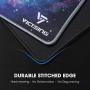 VicTsing Mouse Pads [2-Pack] with Stitched Edge, Premium-Textured Mouse Pad Mat, Non-Slip Rubber Base Mousepad for Laptop, Computer & PC, 10.2×8.3×0.08 inches, Black+Blue