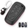 Royalfox(TM) 3 4 5 Buttons Real Leather Smart keyless Entry Remote Key Fob case Cover Keychain for 2017 2018 Ford Mustang Explorer Edge Fusion Mondeo F150 F250 F350 F450 F550 (Black Leather) Royalfox(TM) 3 4 5 Buttons Real Leather Smart keyless Entry Remote Key Fob case Cover Keychain for 2017 2018 Ford Mustang Explorer Edge Fusion Mondeo F150 F250 F350 F450 F550 (Black Leather)