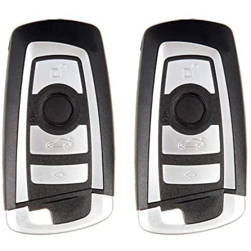 cciyu Replacement Keyless Entry Remote Uncut Car Key Fob 2 X 4 Buttons Replacement for B MW Series KR55WK49863
