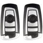 cciyu Replacement Keyless Entry Remote Uncut Car Key Fob 2 X 4 Buttons Replacement for B MW Series KR55WK49863
