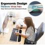 Gimars Upgrade Enlarge Gel Memory Foam Set Keyboard Wrist Rest Pad, Mouse Wrist Cushion Support for Office, Computer, Laptop, Mac, Comfortable, Lightweight for Easy Typing Pain Relief, Black