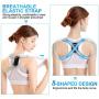 socathey Back Posture Corrector with Sensor Vibration Reminder, Smart Posture Corrector for Adults & Teens & Kids, Adjustable Intelligent Posture Trainer Improves Humpback - Gray (L)
