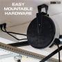 30Ft Retractable Extension Cord Reel with Breaker Switch & 3 Electrical Power Outlets - 16/3 SJTW Durable Black Cable - Perfect for Hanging from Your Garage Ceiling