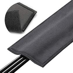 5-Ft Carpet Cord Cover for Floor, Cushioned Cord Protector, Works on Loop Pile, Berber or Most Office Style Carpet ONLY - Dark Gray