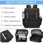 Anti Theft Laptop Backpack Men Women Vintage Backpack Bookbag School College Backpacks Stylish Water Resistant Backpack with USB Port Fashion Black Fits 15.6 Inch Laptop and Notebook