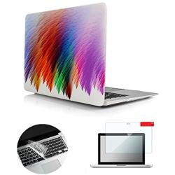 Se7enline Old MacBook Pro 13 inch Case 2009-2012 Plastic Hard Shell Case for MacBook Pro 13-inch with CD-ROM Model A1278 with Keyboard Cover, Screen Protector,Colorful Feather